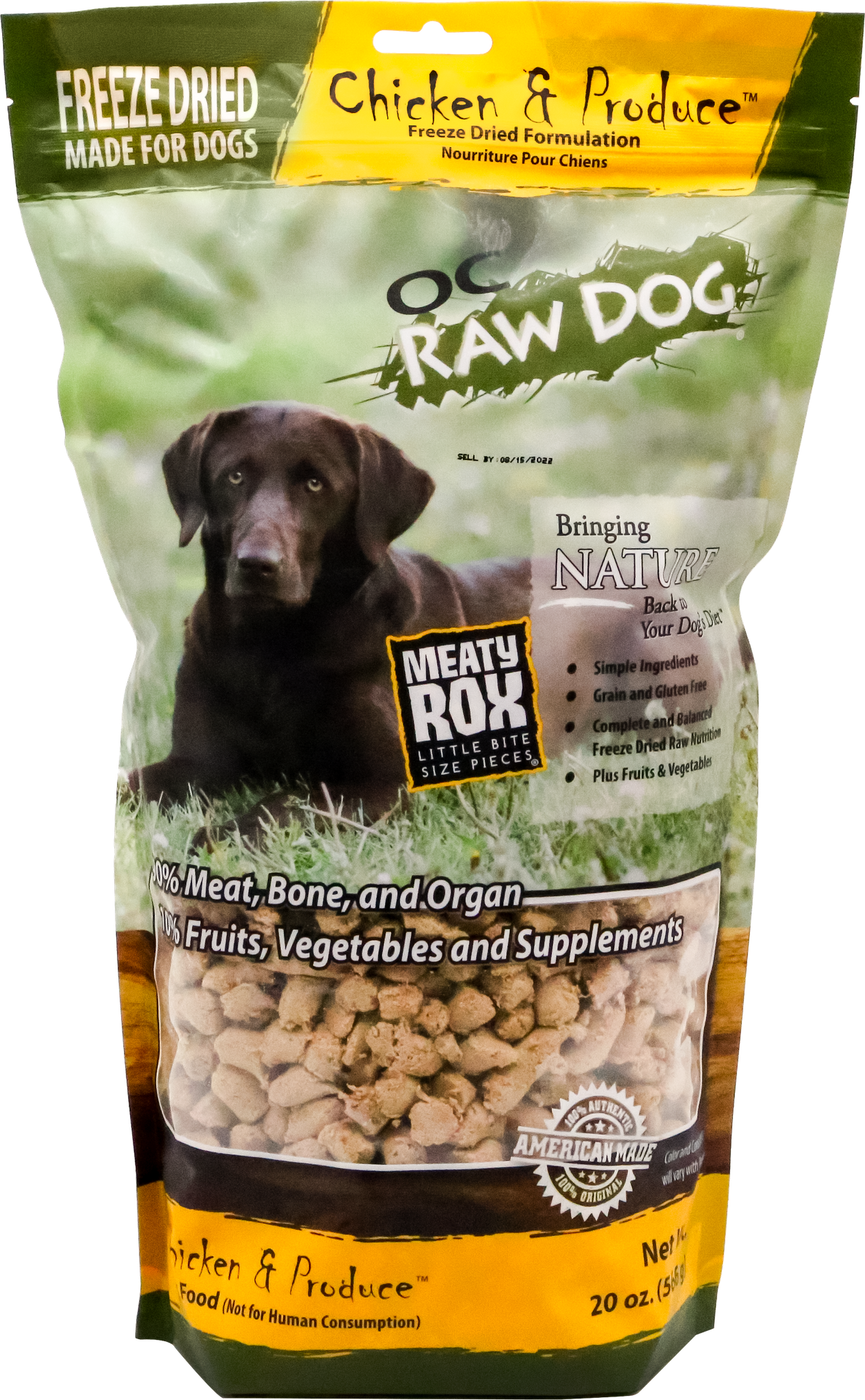 OC Raw Freeze-Dried Chicken & Produce Rox