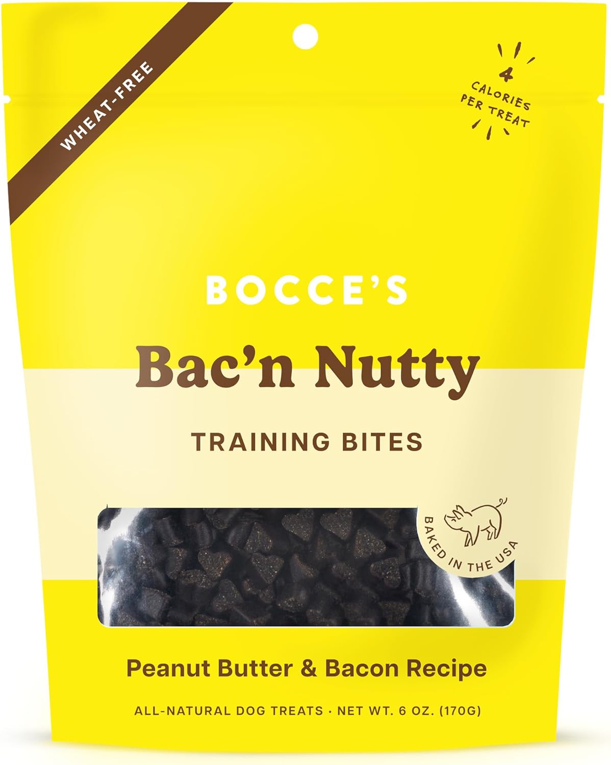Bocce's Training Bites Bac N Nutty 6 oz.