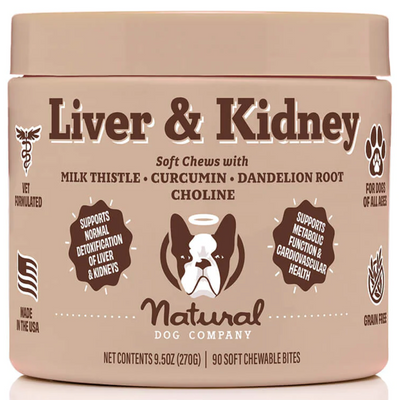 Natural Dog Company Liver & Kidney Chews 90 ct