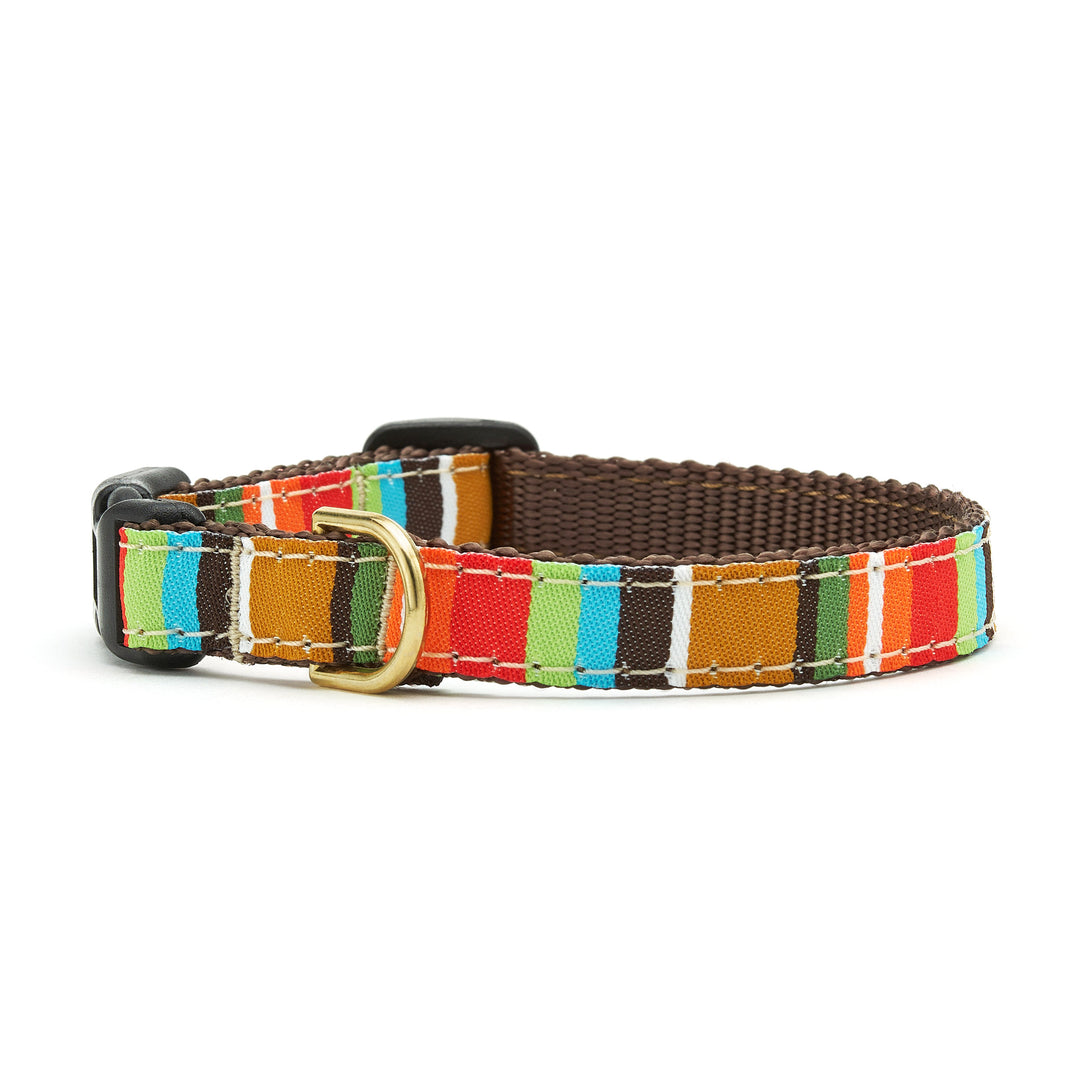 Up Country Brown Stripe Dog Collar