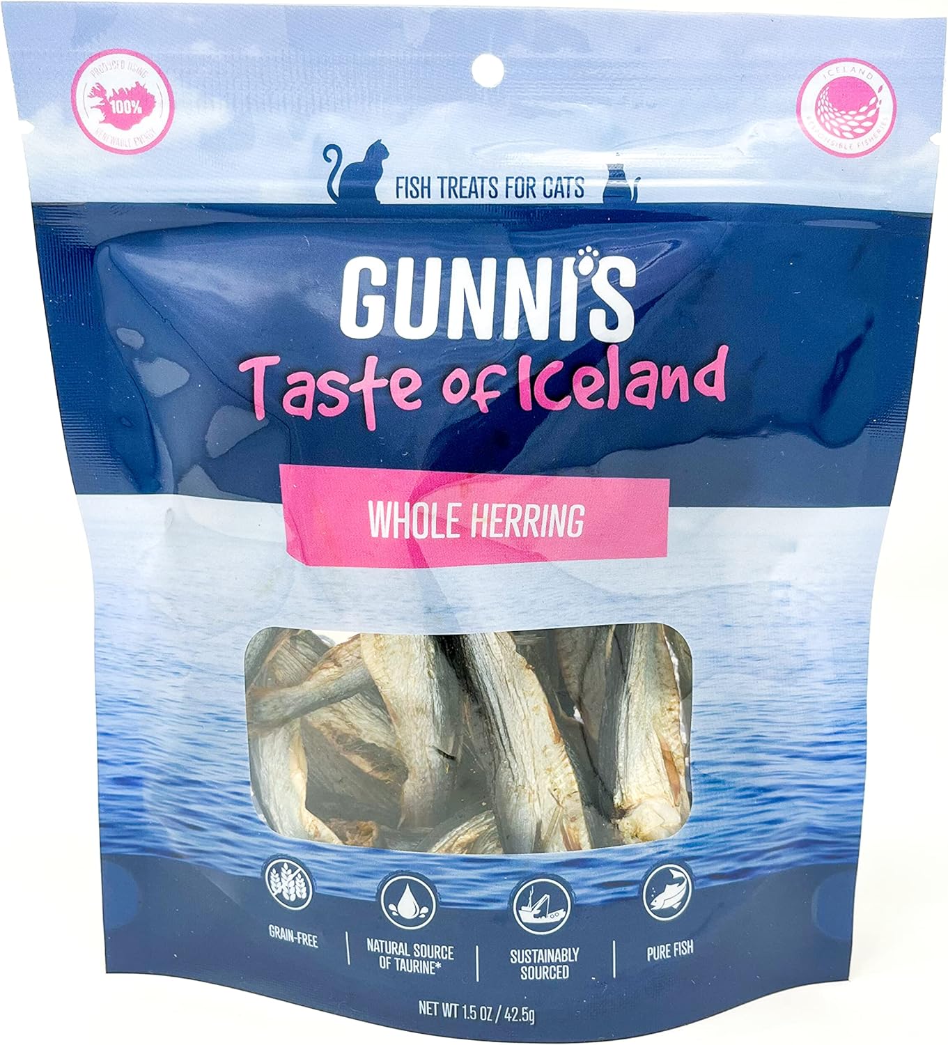 Gunni's Whole Herring Cat Treats 1.5 oz