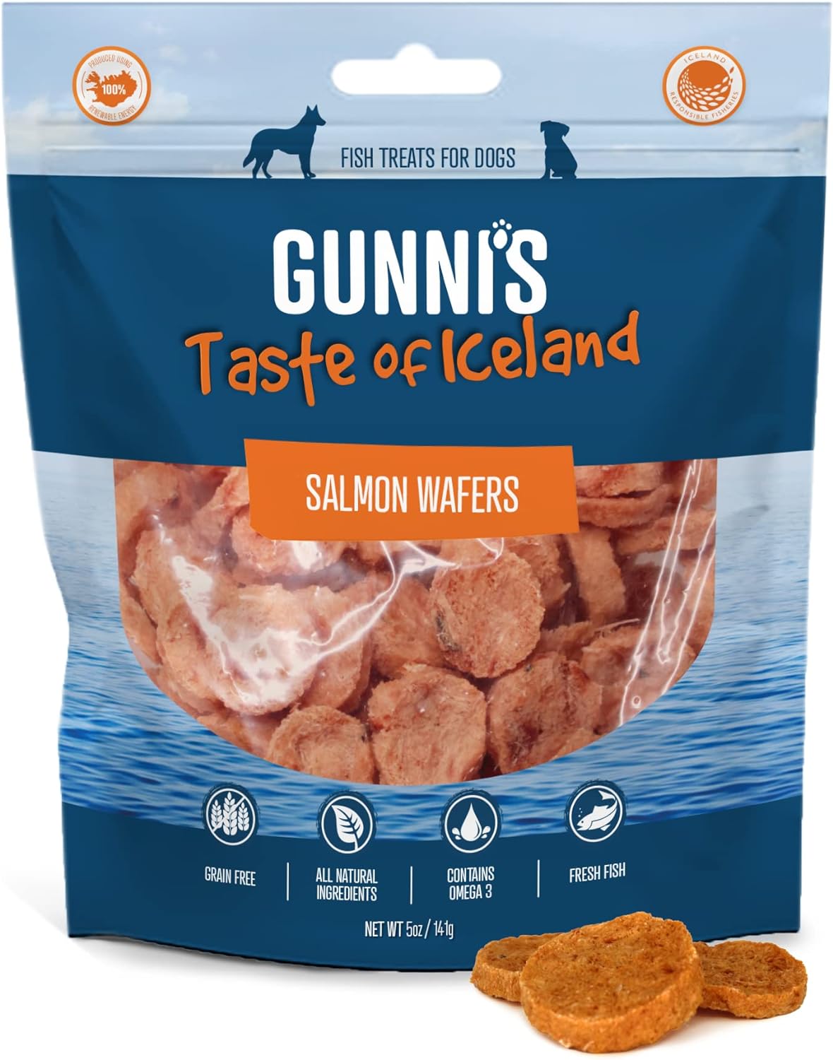 Gunni's Wafers Salmon Treat 5 oz