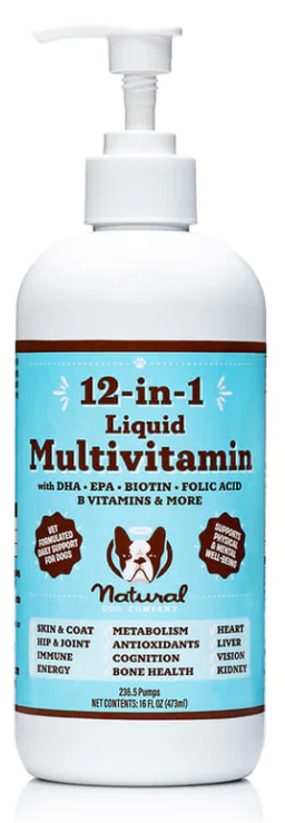 Natural Dog Company 12-in-1 Liquid Multivitamin 16 fl oz