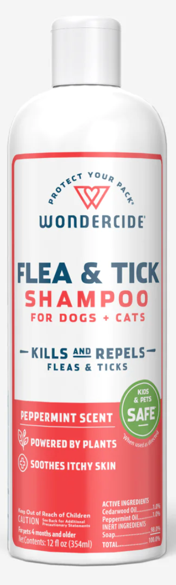 Wondercide Flea & Tick Shampoo for Cats & Dogs - Peppermint 12 oz