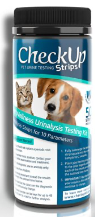 Checkup Pets Urine Testing for Dogs & Cats for 10 Parameters, 50 strips