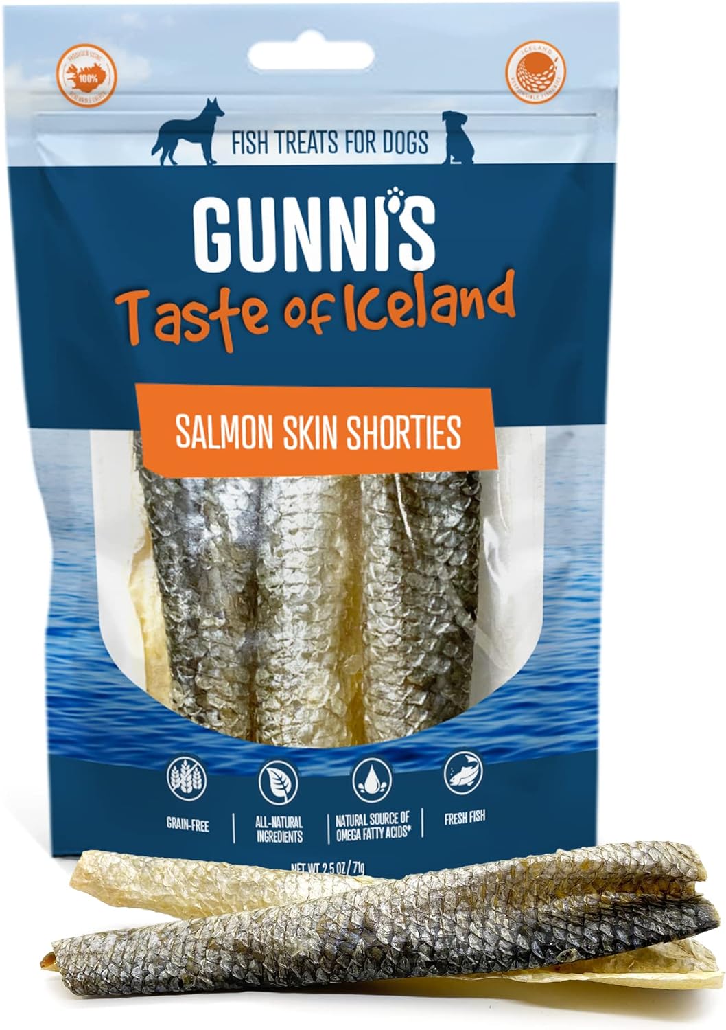 Gunni's Salmon Skin Shorties Treat 2.5 oz.