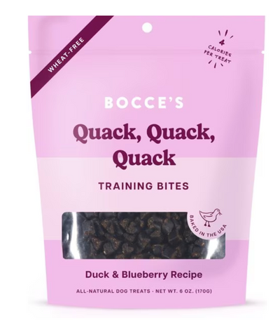 Bocce's Training Bites Quack, Quack, Quack Duck & Blueberries 6 oz.