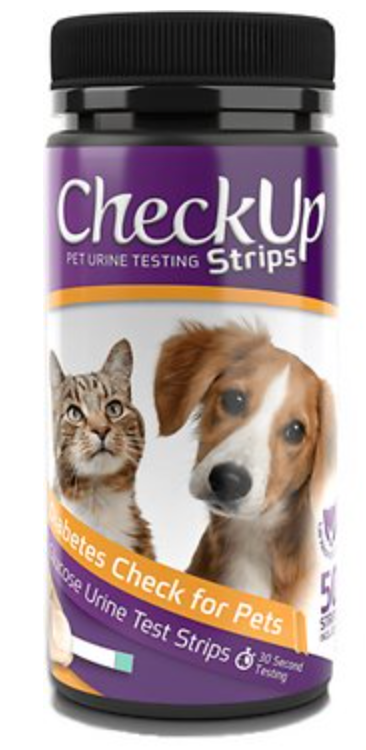 CheckUp Diabetes Check for Pets Urine Testing for Dogs & Cats, 50 strips