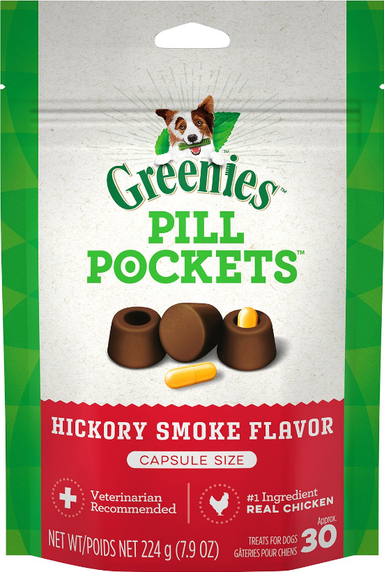 Greenies Pill Pockets Capsules Hickory Flavor 7.9 oz (30 Ct.)