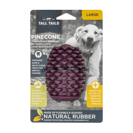 Tall Tail Natural Rubber Pinecone Toy