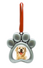 Pearhead Metal Paw Print Ornament