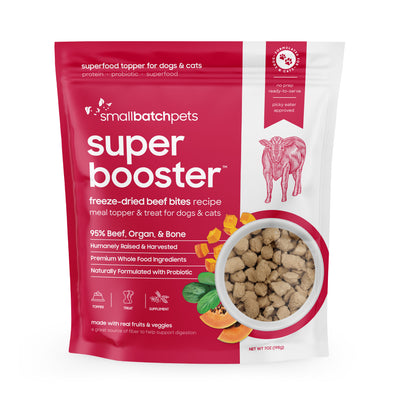 Small Batch Dog Super Booster Freeze Dried Beef Bites 7oz.