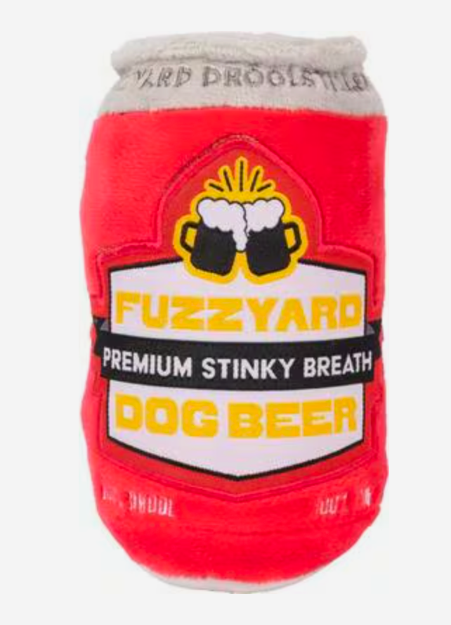 FuzzYard Dog Beer Plush Dog Toy