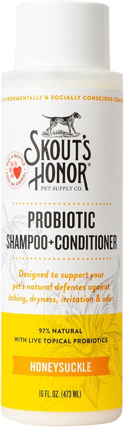 Skout's Honor Dog Probiotic Honeysuckle Shampoo + Conditioner 16 oz