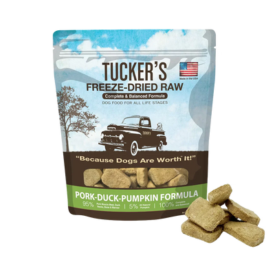 Tucker's Freeze Dried Pork, Duck & Pumpkin 14 oz