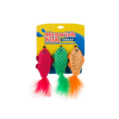 FabCat Meowish Fish 3 Pack Cat Toy