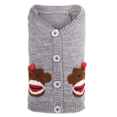 The Worthy Dog Sock Monkey Cardigan