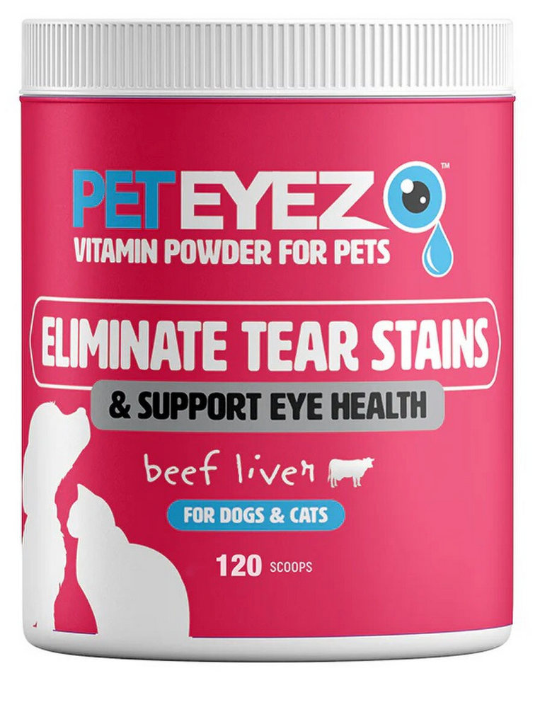 PetEyez Tear Stain Vitamin Powder Supplement Beef 120 Scoop