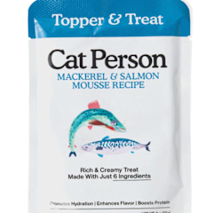 Cat Person Mackerel & Salmon Mousse Topper & Treat
