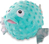 Fringe Puffed Up Puffer Fish Plush Dog Toy