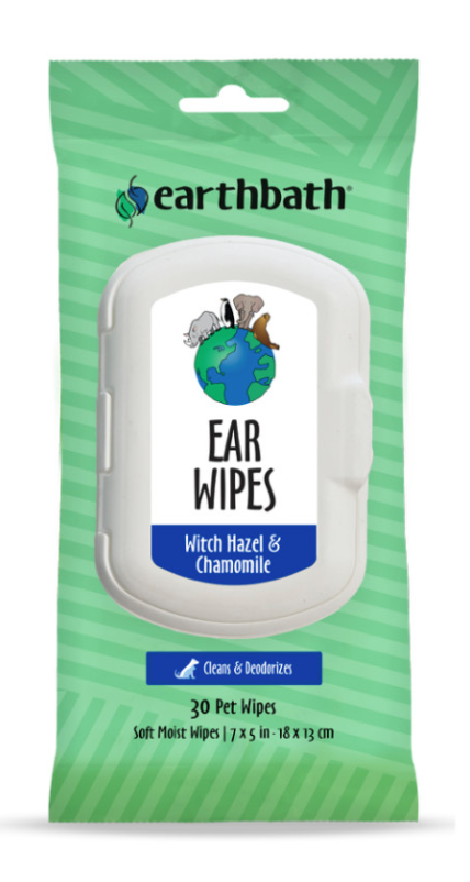 Earthbath Ear Wipes with Witch Hazel & Chamomile  30 ct