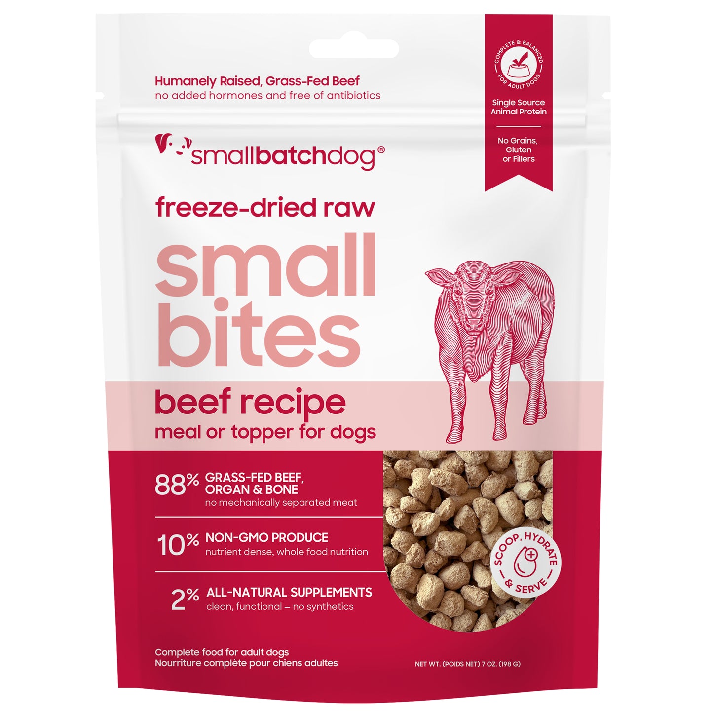 Small Batch Freeze Dried Beef Small Bites  7 oz.