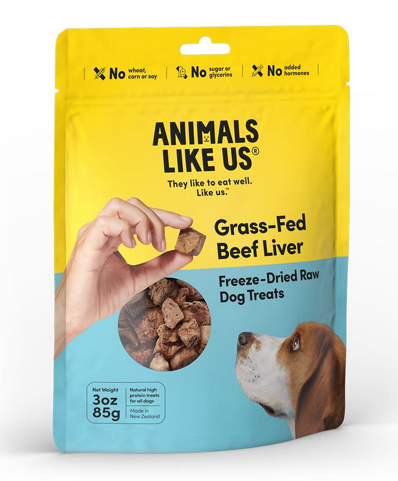 Animals Like Us Freeze Dried Raw Grass-Fed Beef Liver Treat 3 oz