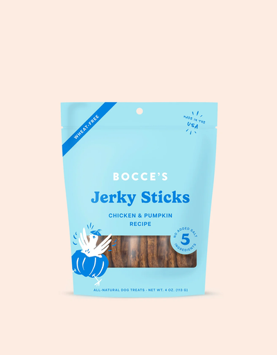 Bocce's Jerky Sticks Chicken Pumpkin 4 oz.