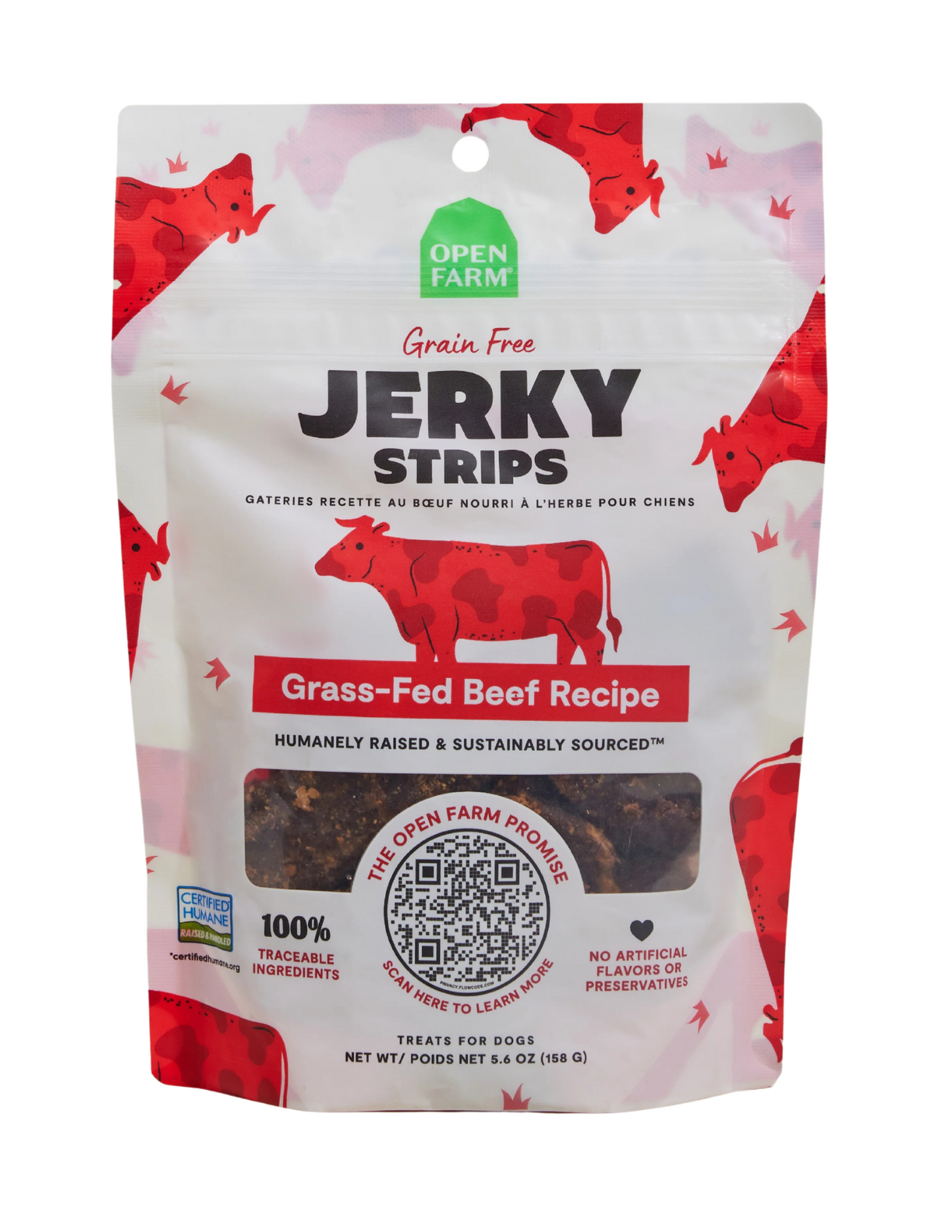 Open Farm Grass-Fed Beef Jerky 5.6 oz