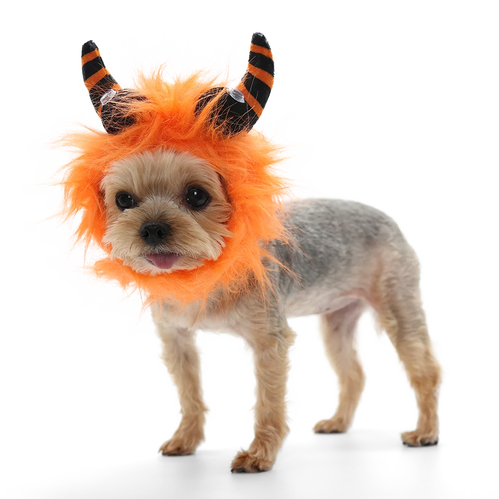 DOGO Designs Orange Furry Monster Hat