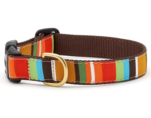 Up Country Brown Stripe Dog Collar