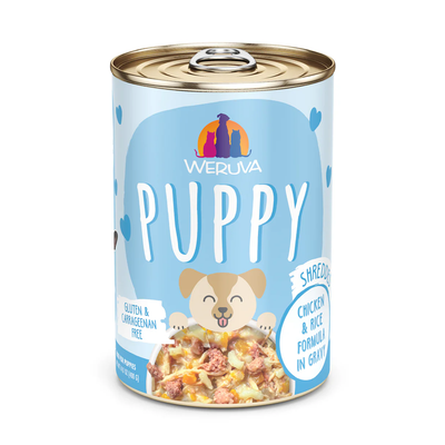 Weruva Puppy Shredded Chicken & Rice in Gravy