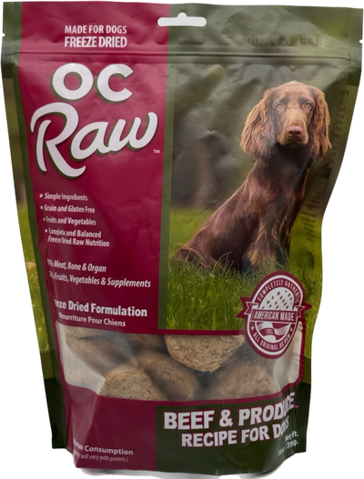 OC Raw Freeze Dried Beef & Produce Sliders 14 oz.