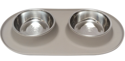 Messy Mutts Silicone Diner With Stainless Bowls