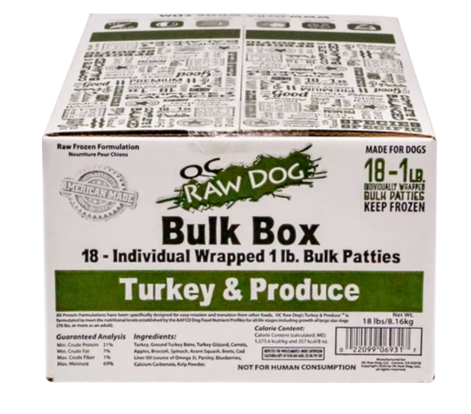 OC Raw Turkey & Produce