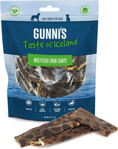Gunni's Wolffish Skin Chips Treat 9 oz.