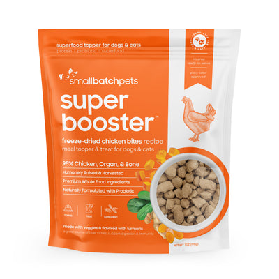 Small Batch Dog Super Booster Freeze Dried Chicken Bites 7oz.