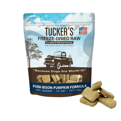Tucker's Freeze Dried Pork, Bison & Pumpkin 14 oz