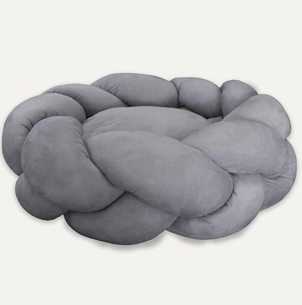 Goo-Eez Round Braided Suede Pet Bed