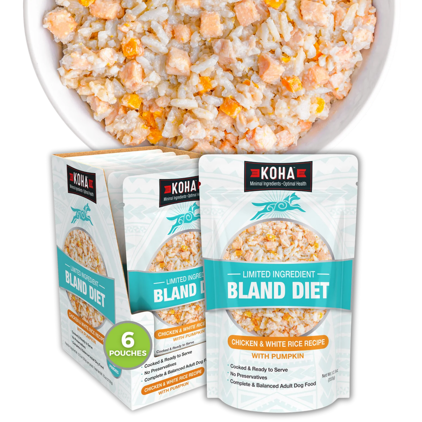 Koha Limited Ingredient Chicken & White Rice Bland Diet for Dogs