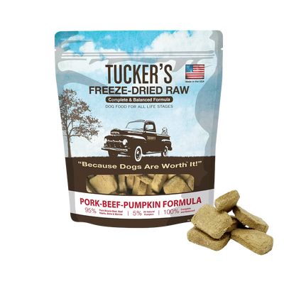 Tucker's Freeze Dried Pork, Beef & Pumpkin 14 oz