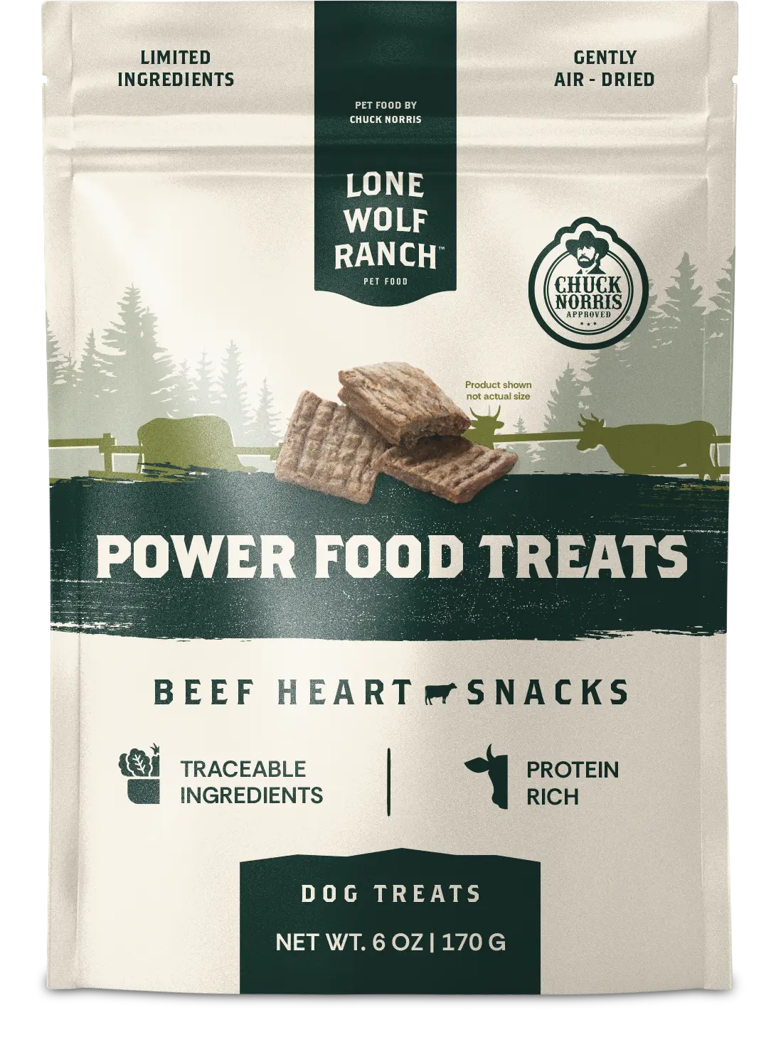 Lone Wolf Ranch Air Dried Power Food Beef Heart 6 oz