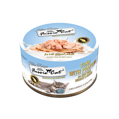 Fussie Cat Premium Tuna With Pumpkin in Goats Milk for Kitten