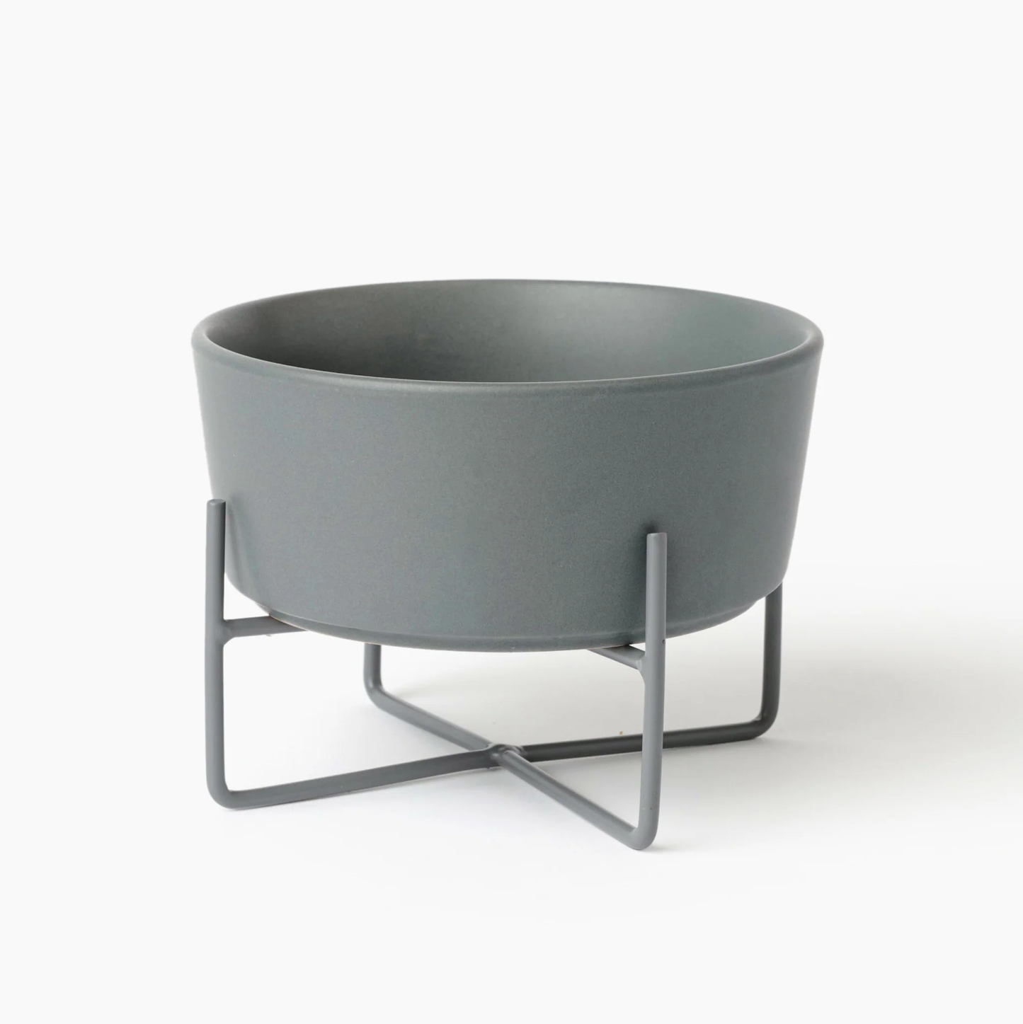 Waggo Simple Solid Dog Bowl + Stand