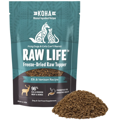 Koha Raw Life Freeze Dried Elk & Venison Topper
