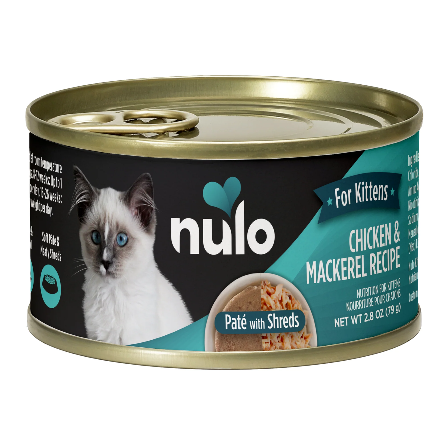 Nulo Kitten Pate with Shreds Chicken & Mackerel