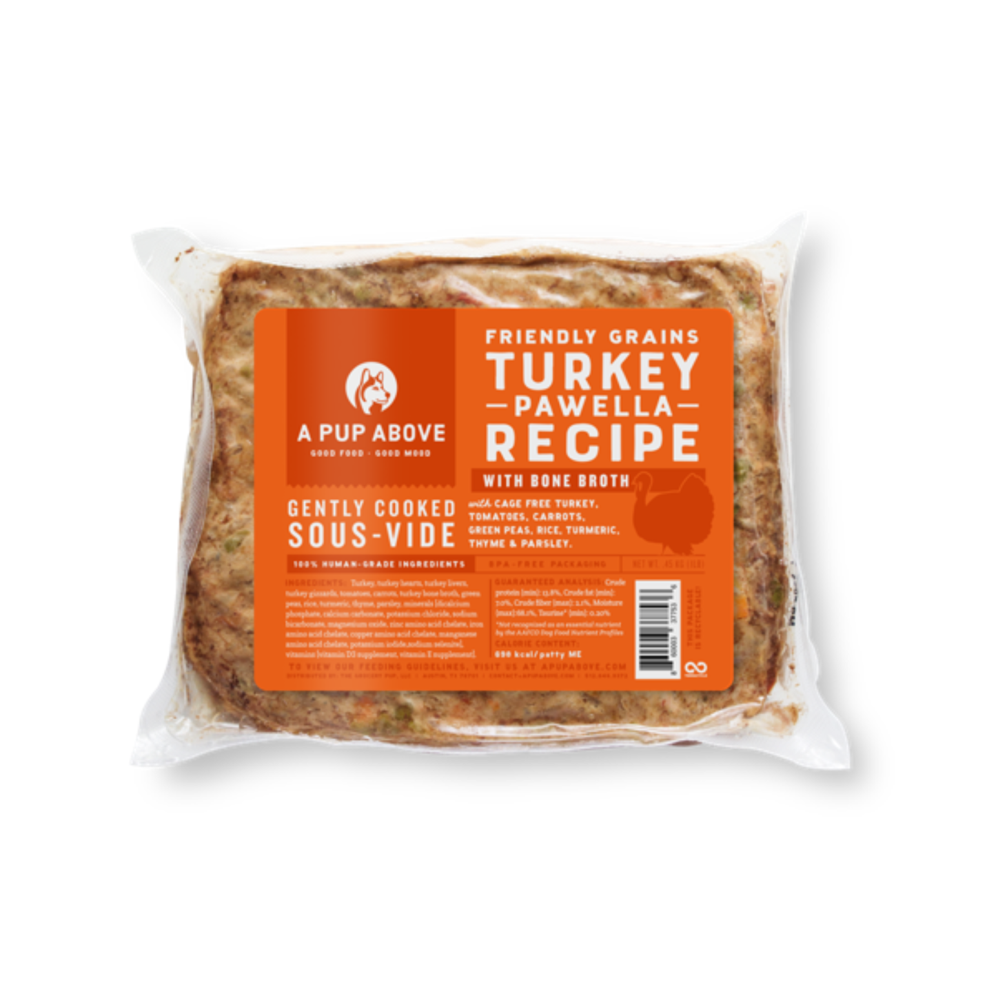 A Pup Above Frozen Turkey Pawella