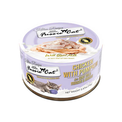 Fussie Cat Premium Chicken With Pumpkin in Goats Milk for Kitten