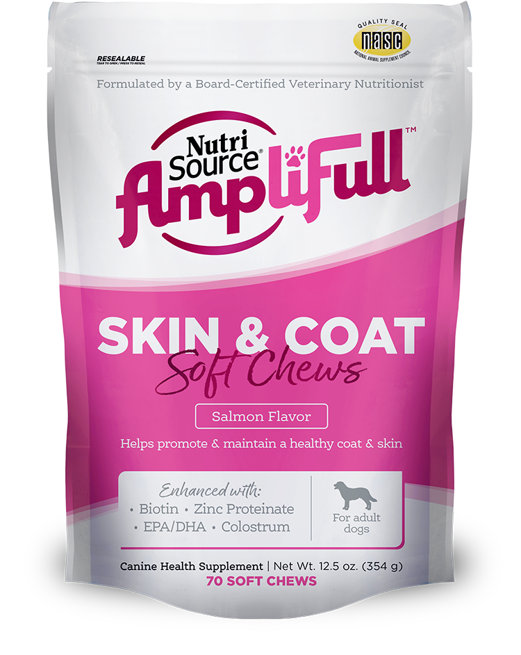 Nutri Source AmpliFull Skin & Coat Soft Chew Supplement 12.5 oz