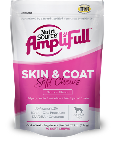 Nutri Source AmpliFull Skin & Coat Soft Chew Supplement 12.5 oz